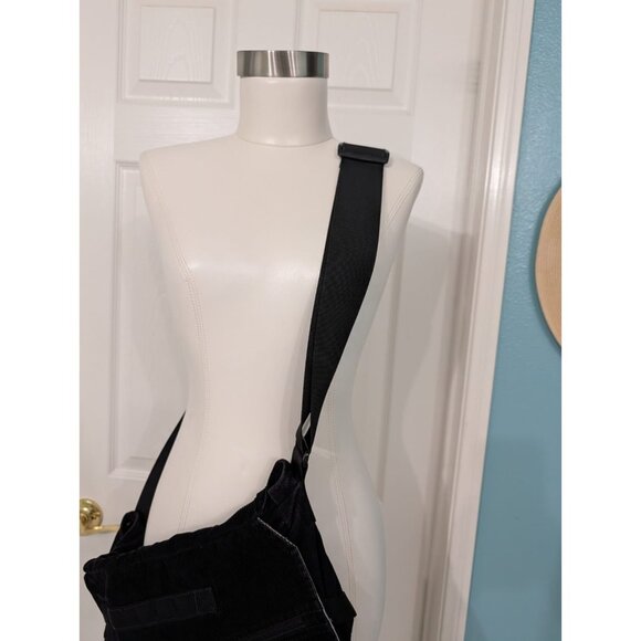 Dickies Black Corduroy Star Messenger YAK PAK Crossbody Bag 16” X 12” X4.5" Y2K - Picture 4 of 12